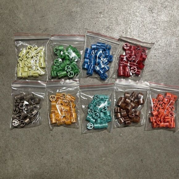 225PCS Snap on Hanger Size Markers Plastic Garment Sizers Donuts Cubes Retail - Picture 1 of 10